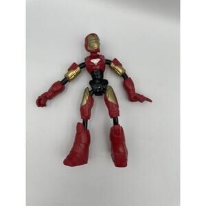 Marvel Hasbro Avengers Iron Man Bend & Flex 2019 Gold Red Action Figure 6" toy
